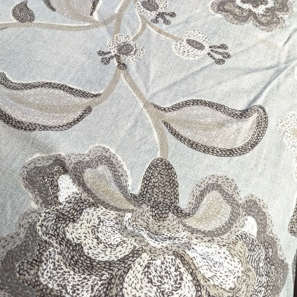 Harbor House Modern Floral Blue Brown 100% Cotton Duvet Cover F/Q